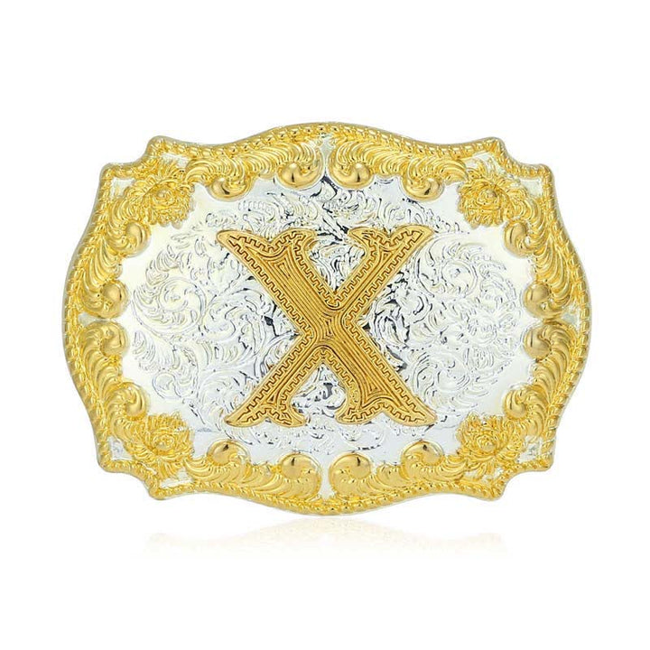 DIY-Ledergürtel für Herren mit goldener Anfangsbuchstabenschnalle - X - Ohne Gürtel - image 29