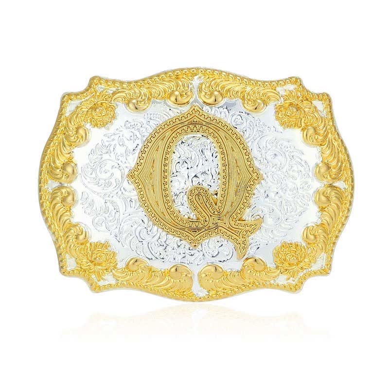 DIY-Ledergürtel für Herren mit goldener Anfangsbuchstabenschnalle - Q - Ohne Gürtel - image 22