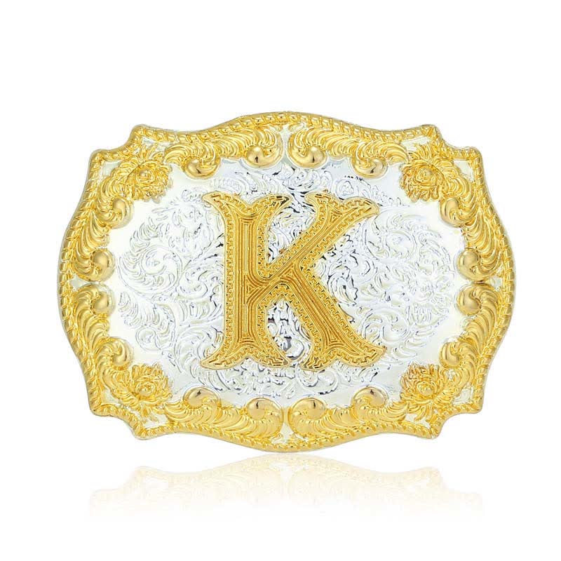 DIY-Ledergürtel für Herren mit goldener Anfangsbuchstabenschnalle - K - Ohne Gürtel - image 16