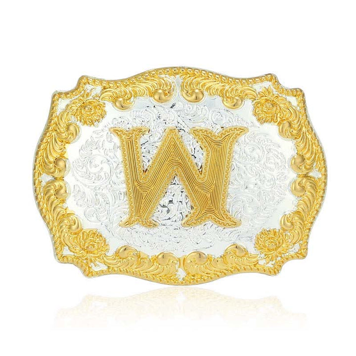 DIY-Ledergürtel für Herren mit goldener Anfangsbuchstabenschnalle - W - Ohne Gürtel - image 28