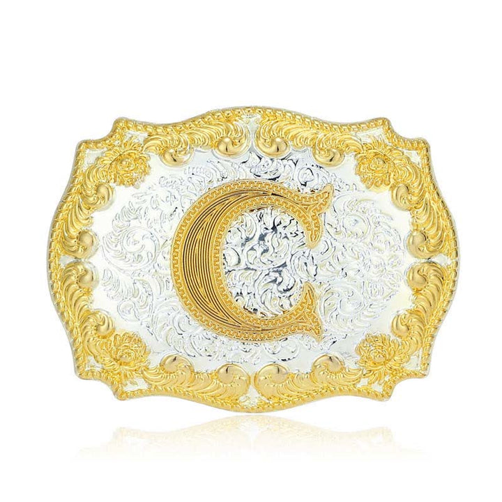 DIY-Ledergürtel für Herren mit goldener Anfangsbuchstabenschnalle - C - Ohne Gürtel - image 8
