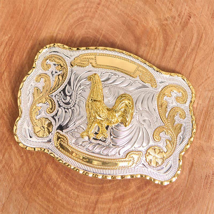 Gold Hahn DIY Western Cowboy Schnalle Ledergürtel - image 3
