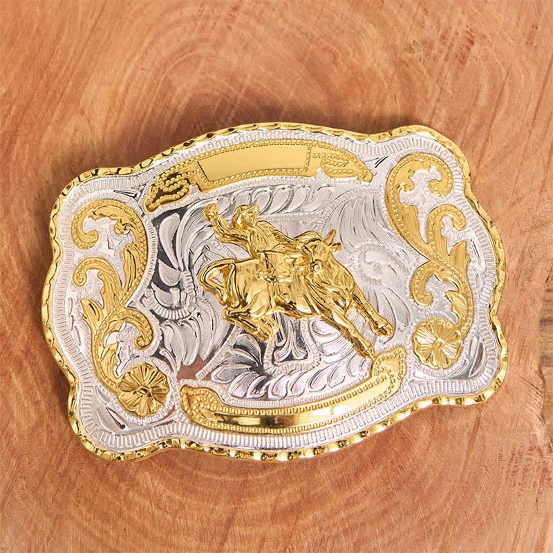 Goldfarbener Reitgürtel, DIY Western-Cowboy-Schnalle, Ledergürtel - image 3