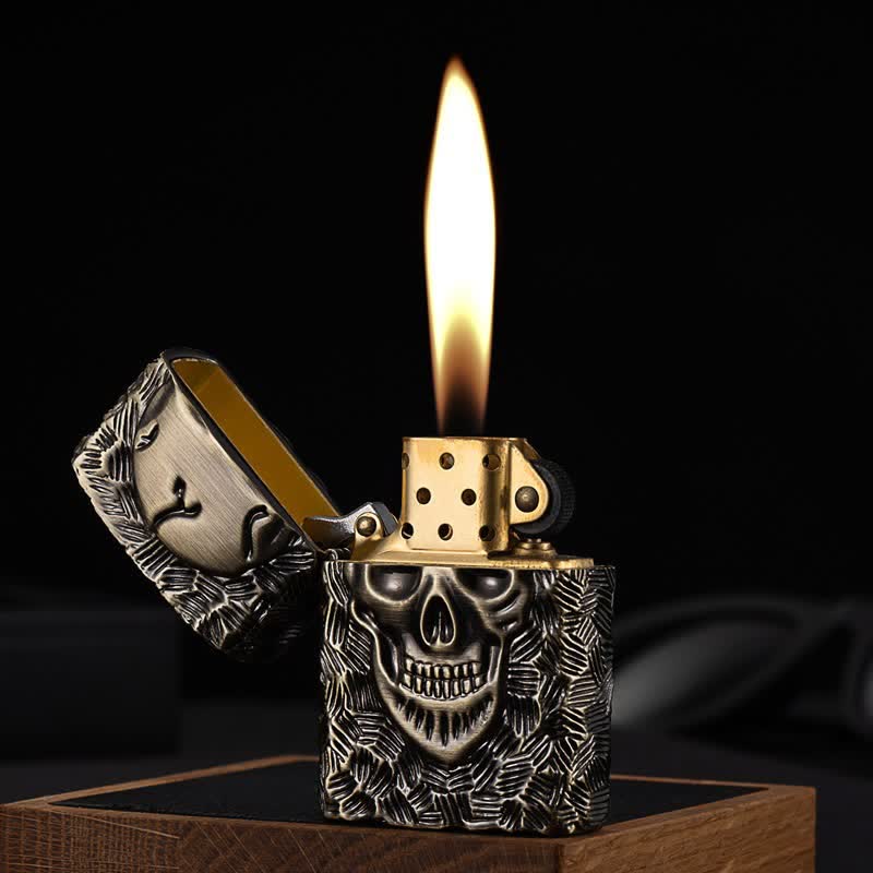 Halloween Skelett Domineering Nachfüllbares Kerosinfeuerzeug - image 1