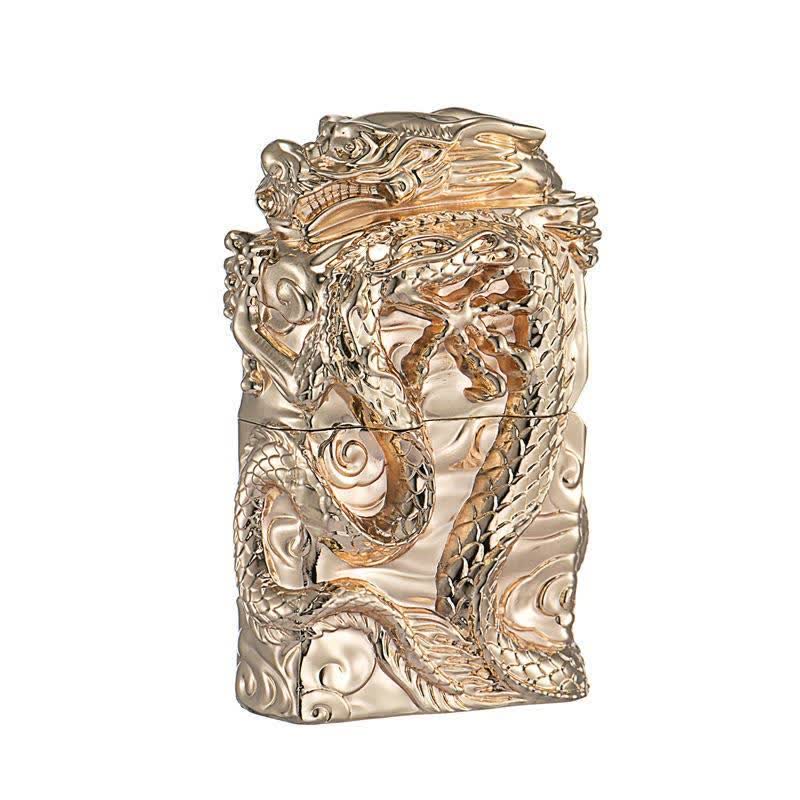 Retro Collection Relief Dragon Nachfüllbares Kerosinfeuerzeug - Gold - image 7