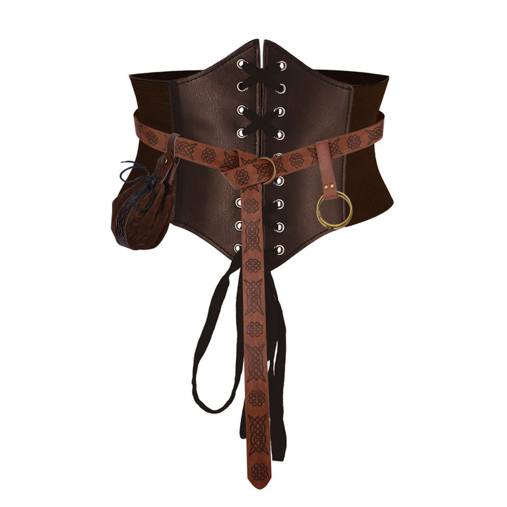 Halloween Cosplay Zubehör Alchemie Flasche Wikinger Gürtel 5 Stück - 4 Stk. - Braun - XL (83 cm) - image 10