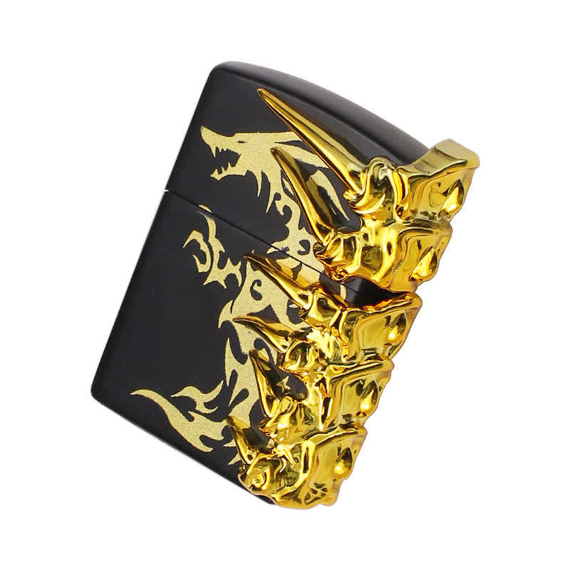 Nachfüllbares Butanfeuerzeug mit stereoskopischem Drachenrückenrelief - image 5