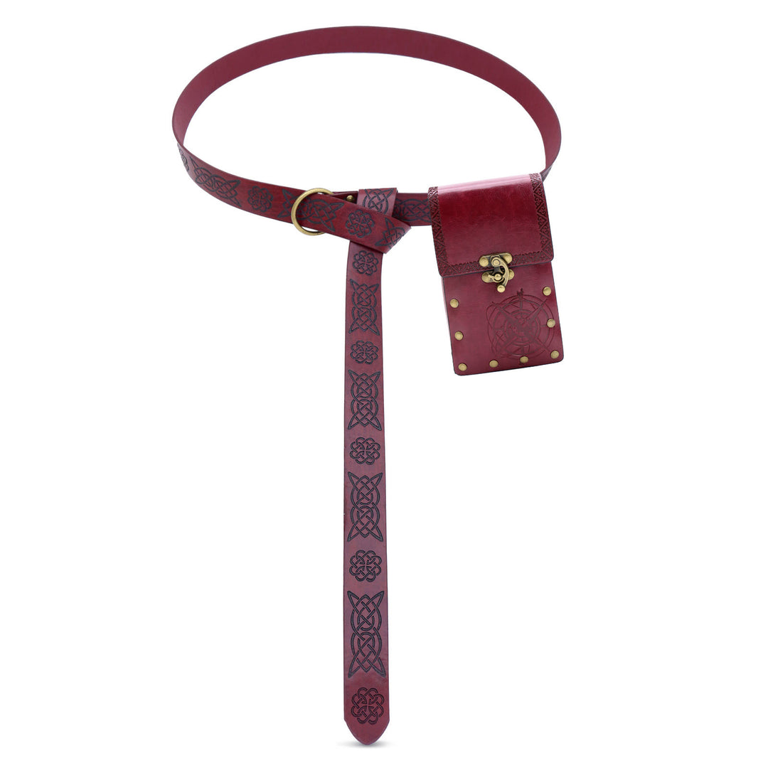 Retro Halloween Cosplay Accessoire Alchemie Flasche Wikinger Gürtel - Gürtel mit Tasche - Rot - image 12