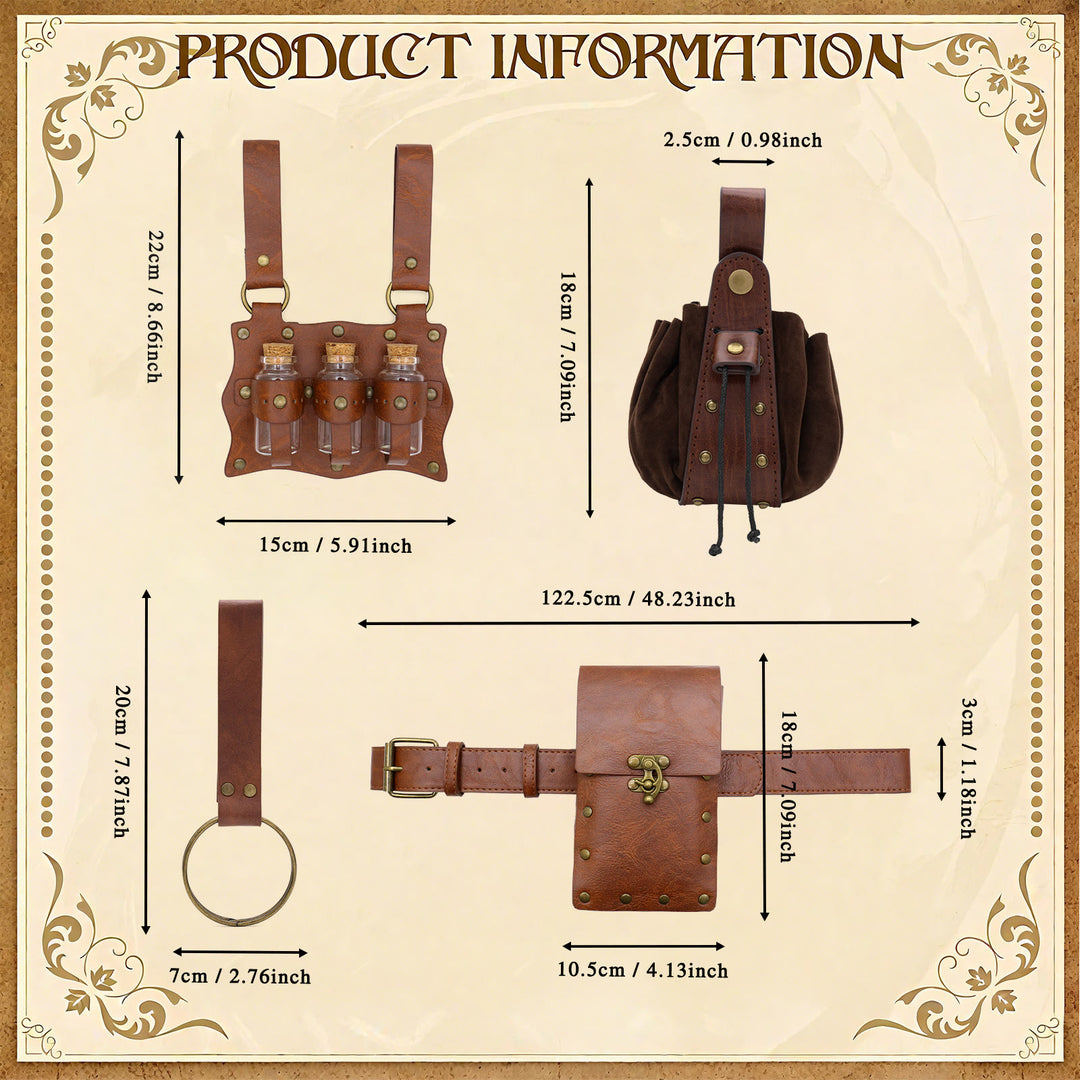 Halloween Cosplay Magische Flasche Gürteltasche Brieftasche Gürtel Set - image 9
