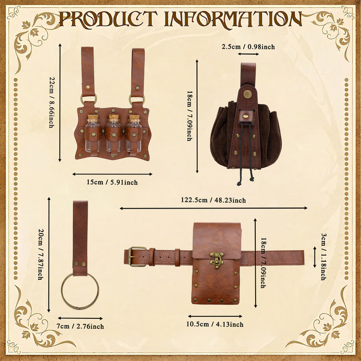 Halloween Cosplay Magische Flasche Gürteltasche Brieftasche Gürtel Set - image 9