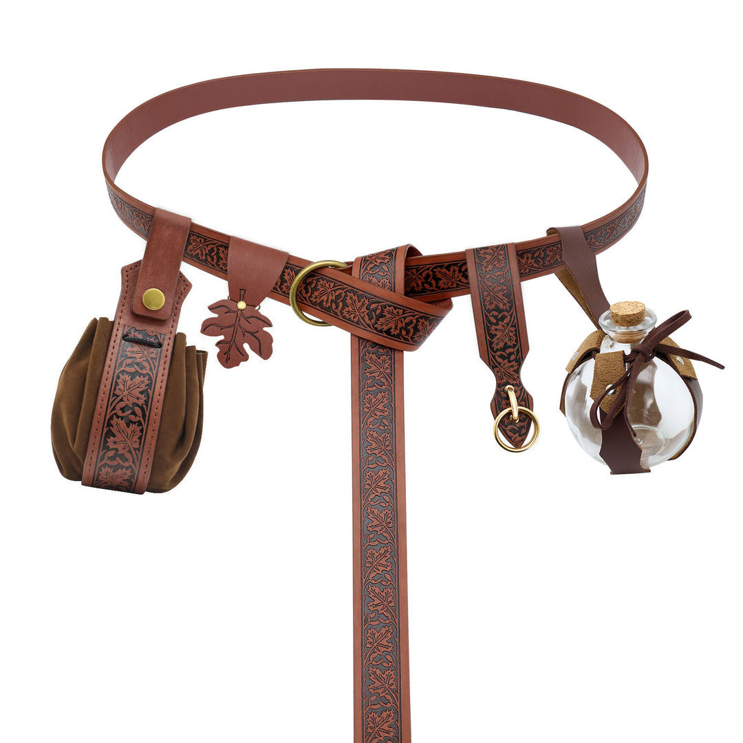 Halloween Cosplay Kostüm Ahornblatt geprägtes Wikinger-Gürtelset - 5 Stk. - image 1