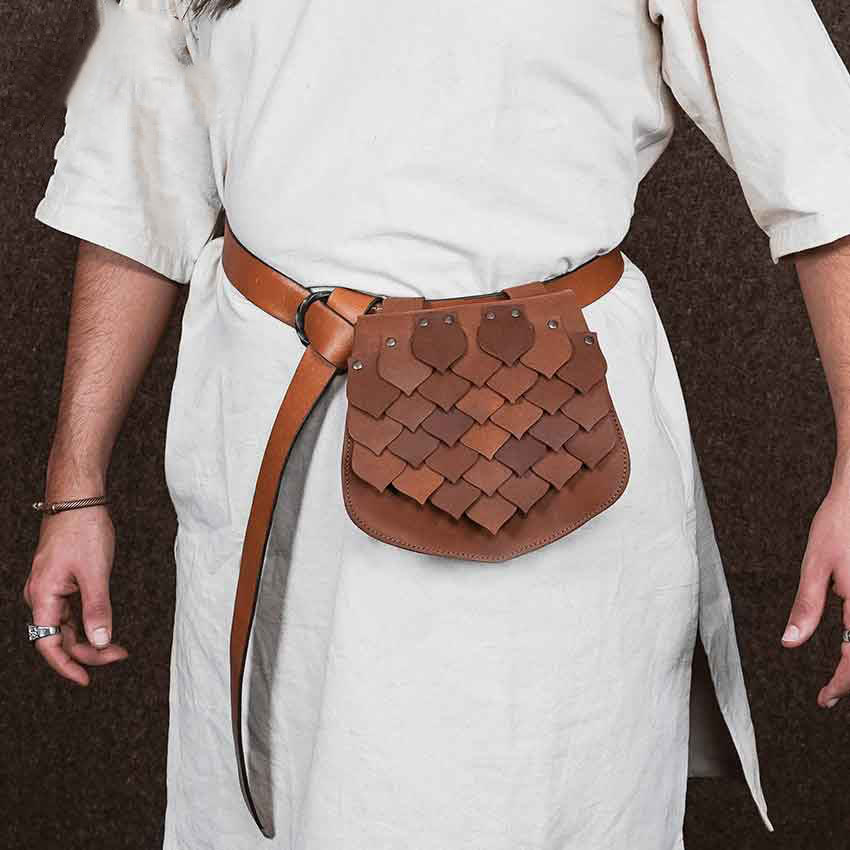 Gürteltasche im mittelalterlichen Stil mit großer Kapazität und Fischschuppen-Design für Wikinger - image 1