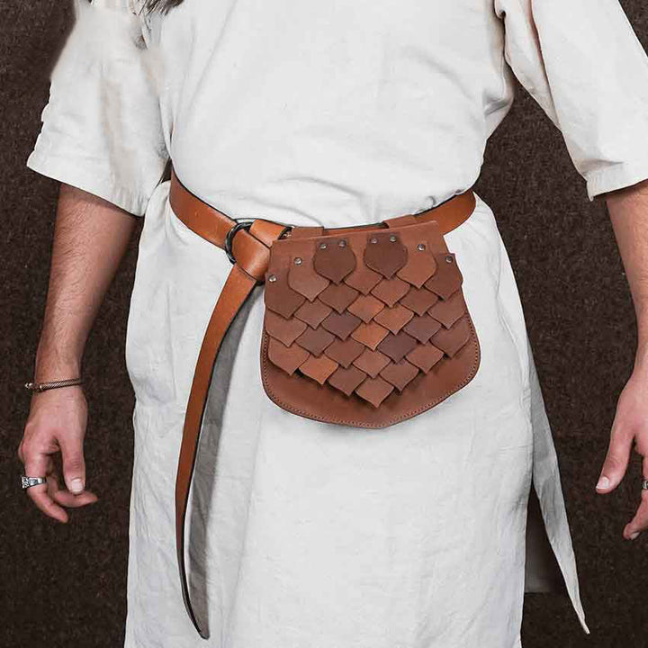 Gürteltasche im mittelalterlichen Stil mit großer Kapazität und Fischschuppen-Design für Wikinger - image 1