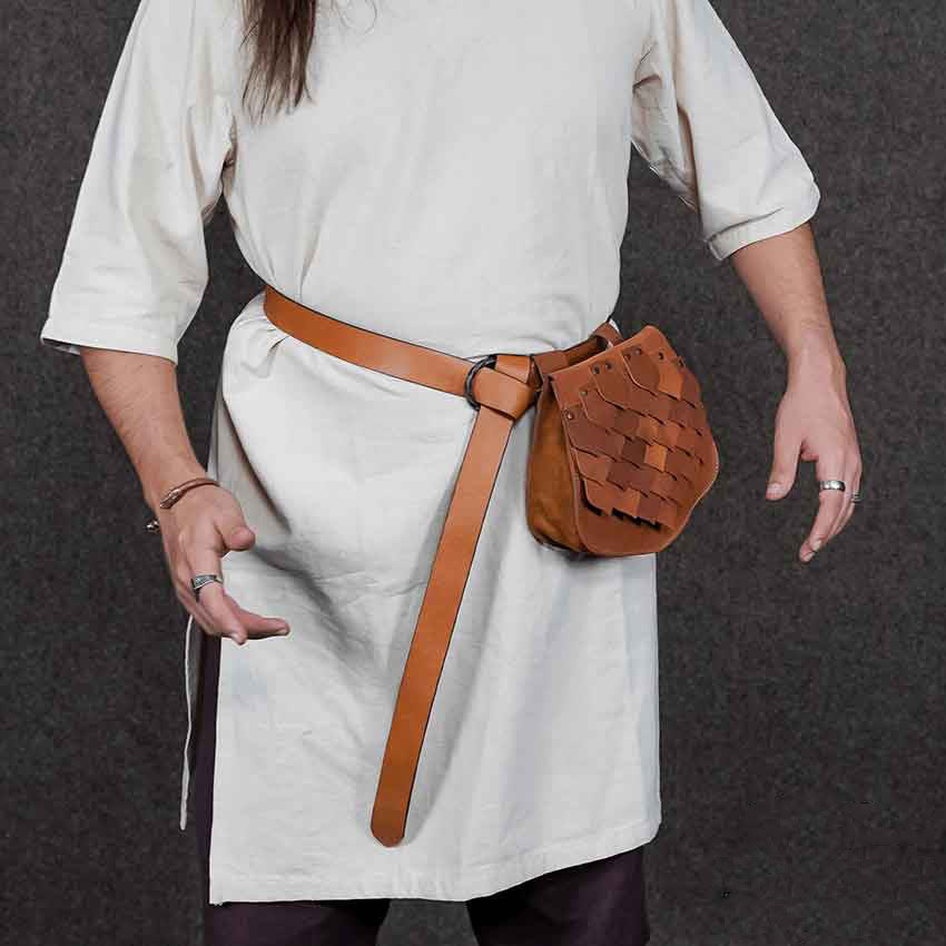 Gürteltasche im mittelalterlichen Stil mit großer Kapazität und Fischschuppen-Design für Wikinger - image 2