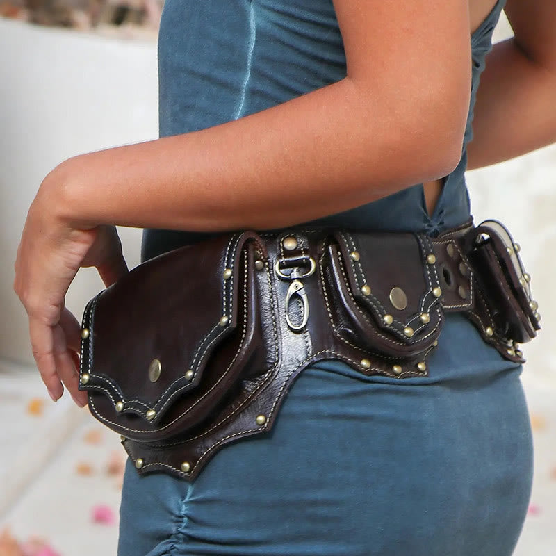 Retro Multi-Pocket Tragbare Geldbörse Viking Gürteltasche - image 5