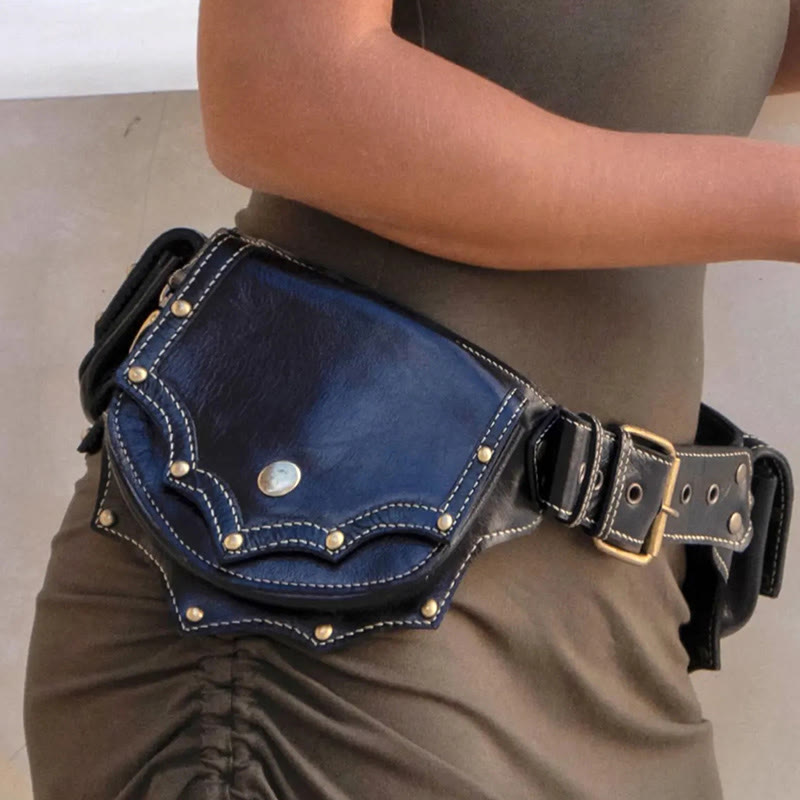 Retro Multi-Pocket Tragbare Geldbörse Viking Gürteltasche - Schwarz - image 1