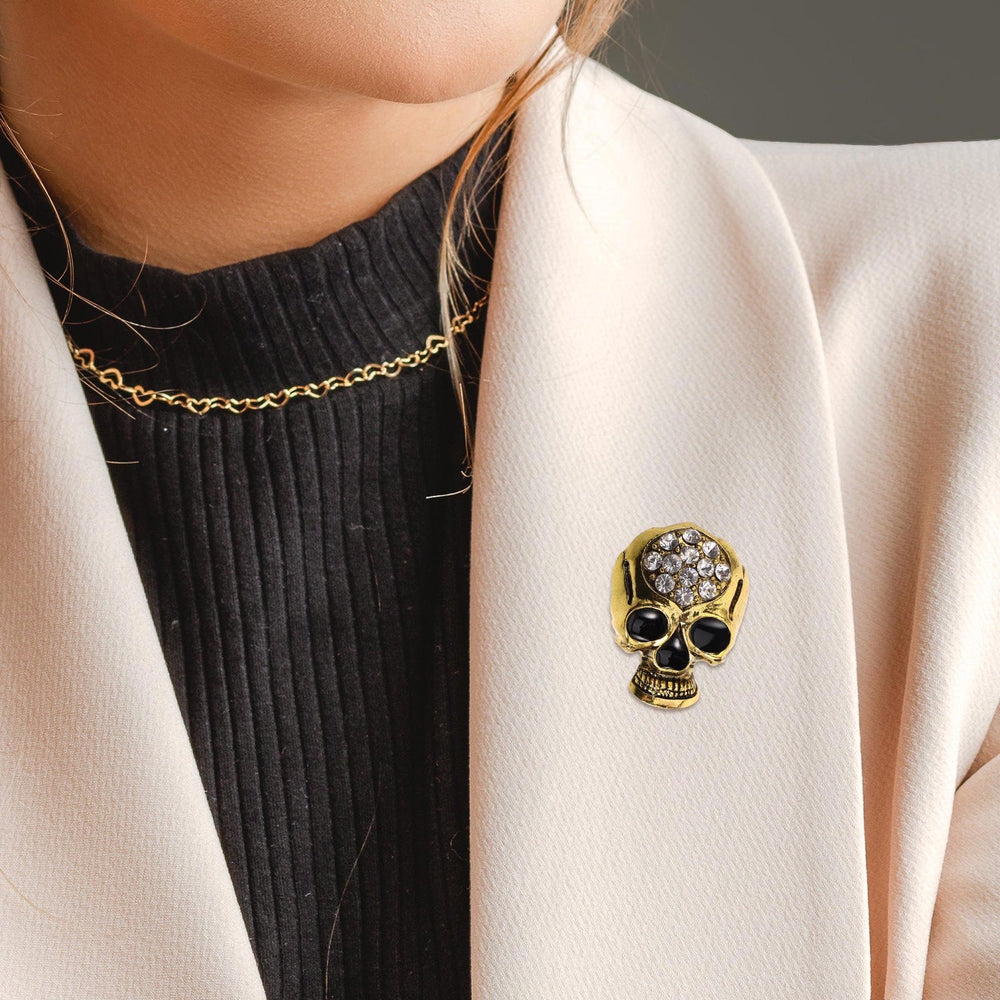 Halloween Strass Exquisite Totenkopf Brosche Accessoire - image 2