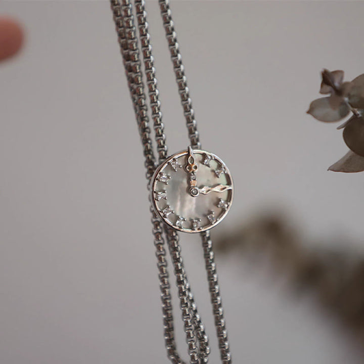 Unisex Vintage Silber Stationäre Uhr Design Bolo Krawatte - image 4