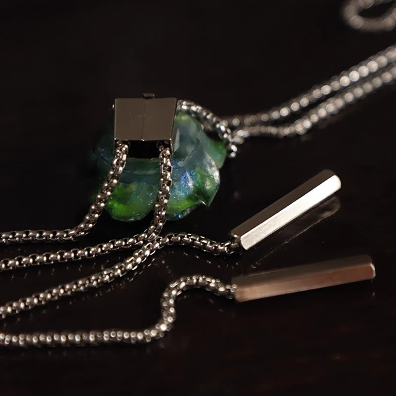 Handgemachte Bolo-Krawatte mit Mikro-Flash-Farbverlauf und blauer Rose - image 4