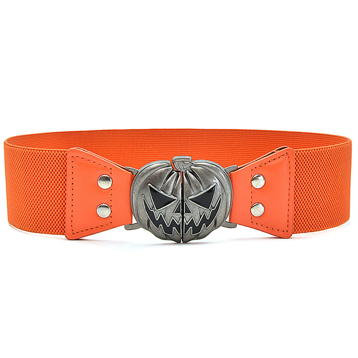 Halloween Kürbiskopf Damen Korsettgürtel - Orange - 48" - image 4