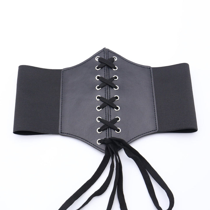 Schwarzer Damen-Korsettgürtel mit stilvoller Schnalle und Riemen - Langer Riemen - image 6