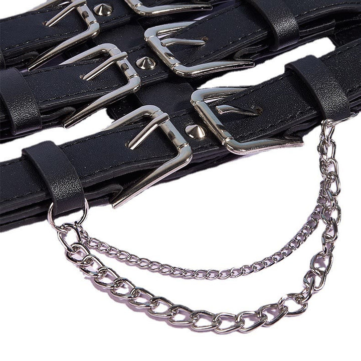 Kreativer Korsettgürtel im Punk-Stil mit dreireihiger Schnalle für Damen - image 2