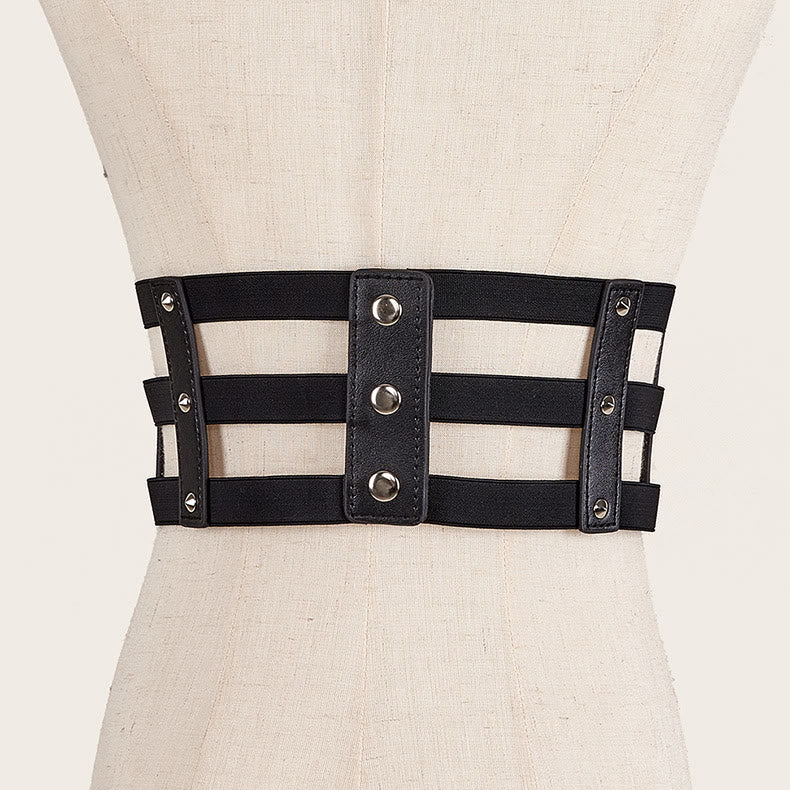 Kreativer Korsettgürtel im Punk-Stil mit dreireihiger Schnalle für Damen - image 1