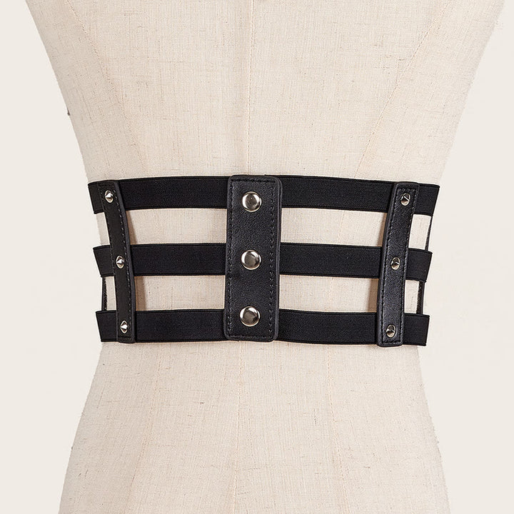 Kreativer Korsettgürtel im Punk-Stil mit dreireihiger Schnalle für Damen - image 1