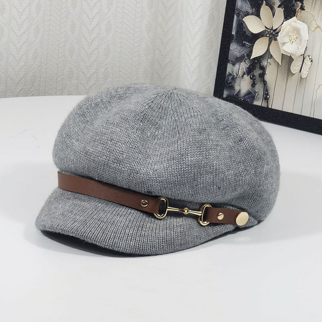 Damen-Baskenmütze im Retro-Britischen Stil - Hellgrau - Einstellbar (22"-23 1/4") - image 4