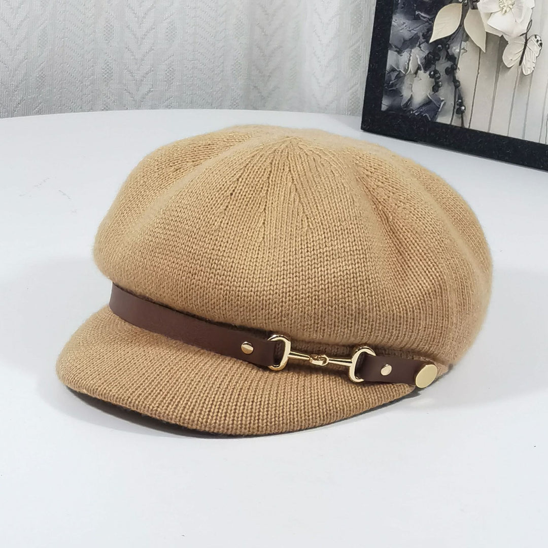 Damen-Baskenmütze im Retro-Britischen Stil - Khaki - Einstellbar (22"-23 1/4") - image 0