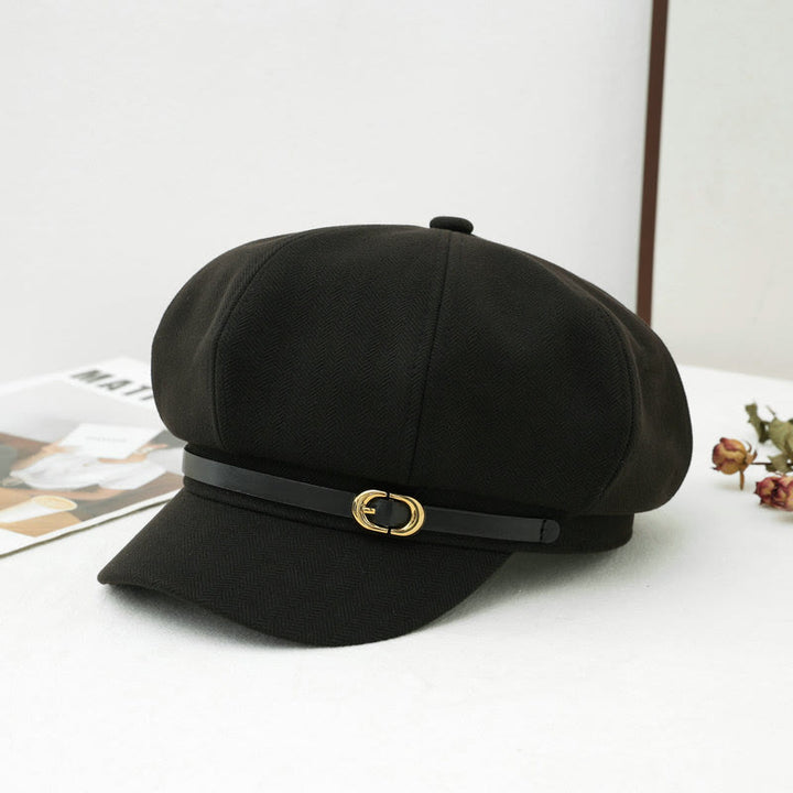Winter-Baskenmütze im britischen Retro-Stil für Damen - Schwarz - M (22"-22 7/8") - image 5