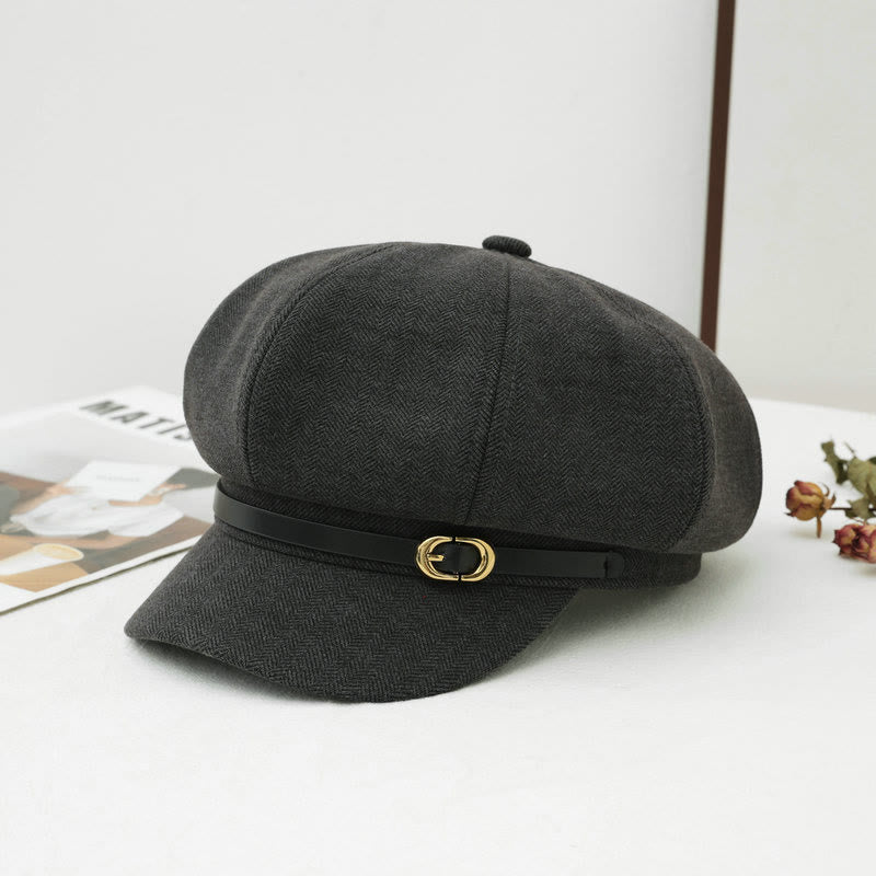 Winter-Baskenmütze im britischen Retro-Stil für Damen - Grau - M (22"-22 7/8") - image 4