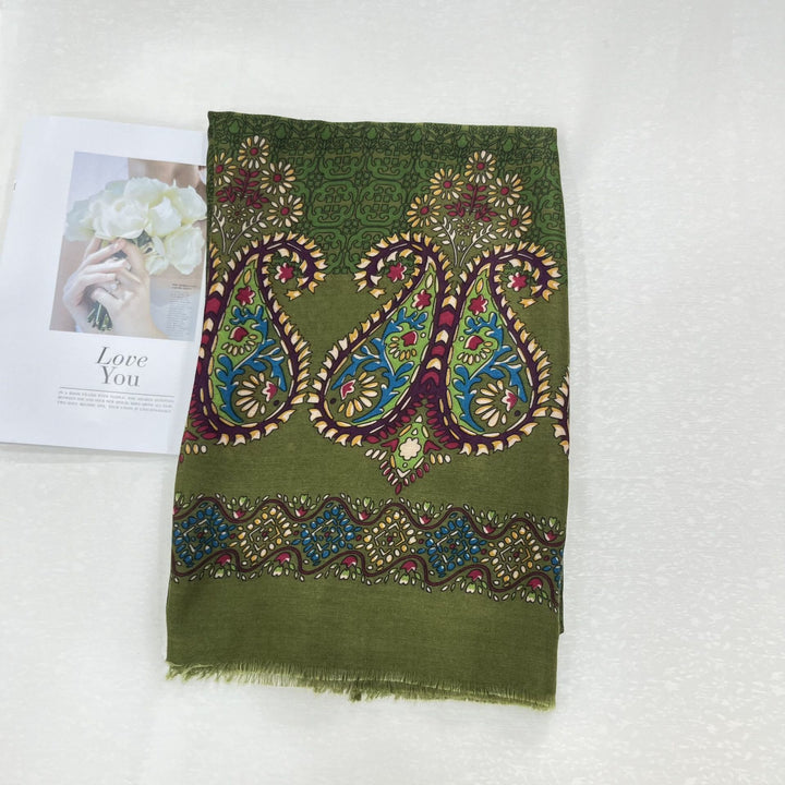 Sommer-Sonnenschutzschal für Damen im Ethno-Stil mit Cashew-Print - image 7