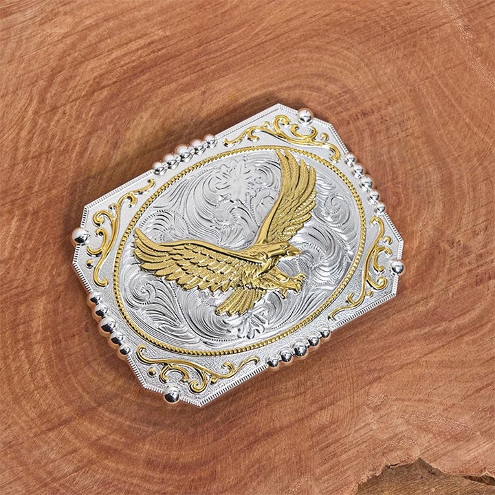 Golden Flying Eagle DIY Cowboy Schnalle Ledergürtel - image 2