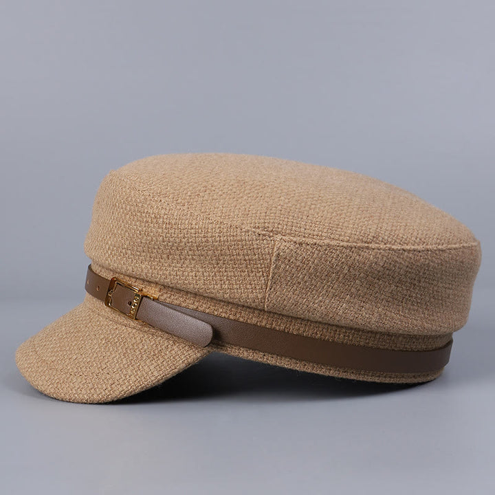 Wintergürtel Metallschnalle Flat Top Damen Baskenmütze - image 3