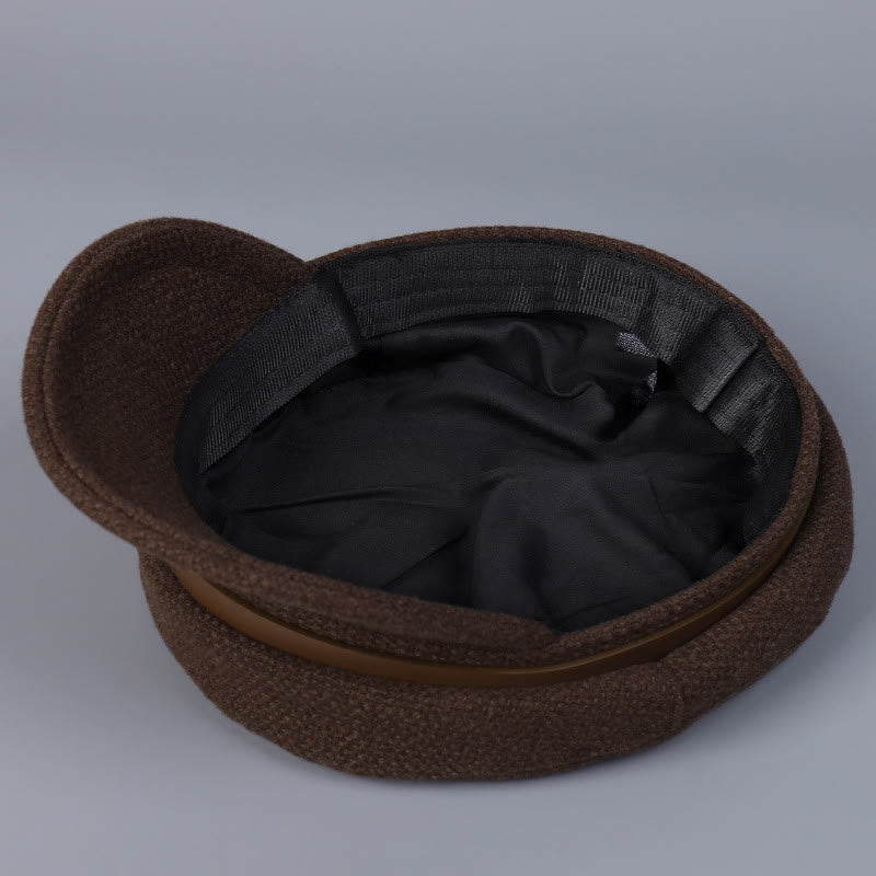 Wintergürtel Metallschnalle Flat Top Damen Baskenmütze - image 4