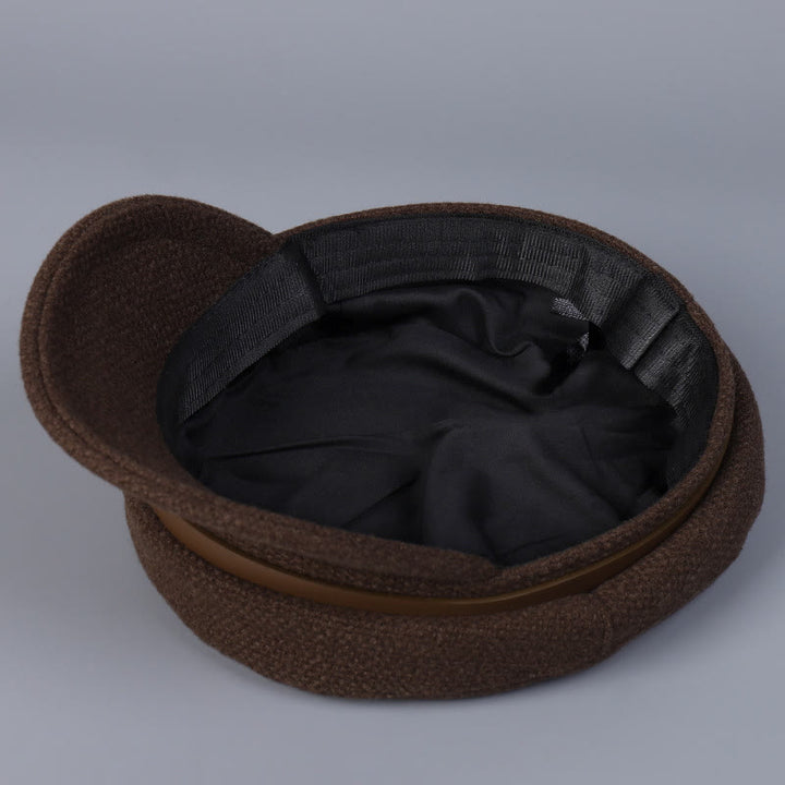 Wintergürtel Metallschnalle Flat Top Damen Baskenmütze - image 4