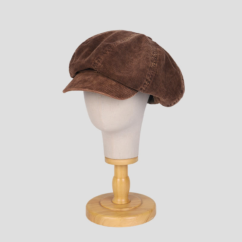 Unisex Distress Washed Corduroy Cloud Baskenmütze - image 1
