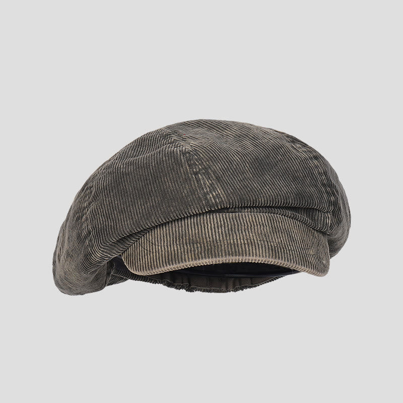 Unisex Distress Washed Corduroy Cloud Baskenmütze - Armeegrün - M (22"-22 7/8") - image 11