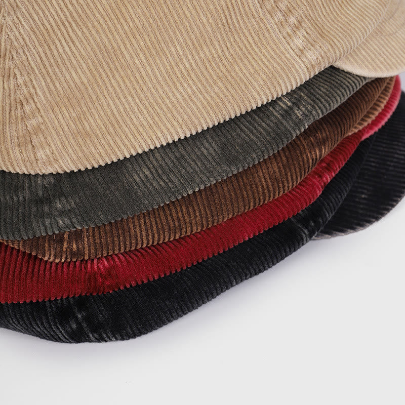 Unisex Distress Washed Corduroy Cloud Baskenmütze - image 5