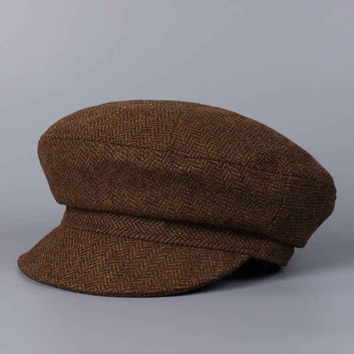 Klassische britische Wintermütze aus Wolle für Damen - Kaffee - M (22"-22 7/8") - image 12
