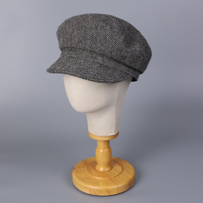 Klassische britische Wintermütze aus Wolle für Damen - image 1