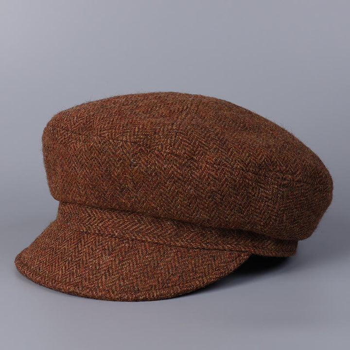 Klassische britische Wintermütze aus Wolle für Damen - Orange - M (22"-22 7/8") - image 10