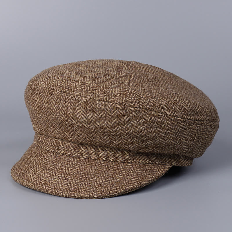 Klassische britische Wintermütze aus Wolle für Damen - Khaki - M (22"-22 7/8") - image 11