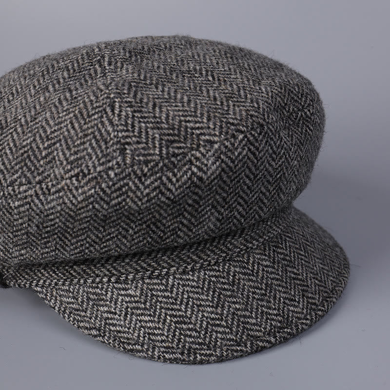 Klassische britische Wintermütze aus Wolle für Damen - image 4