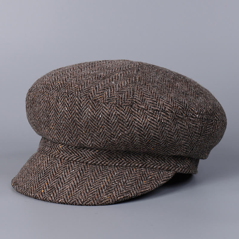 Klassische britische Wintermütze aus Wolle für Damen - Mokka - M (22"-22 7/8") - image 8