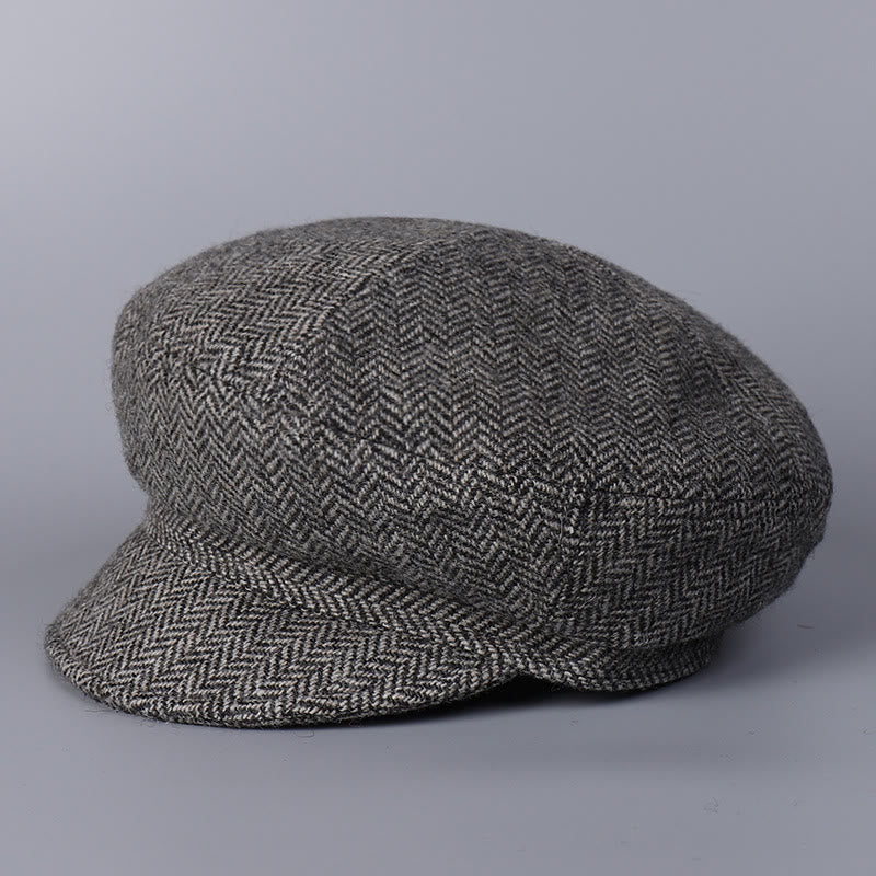 Klassische britische Wintermütze aus Wolle für Damen - image 3
