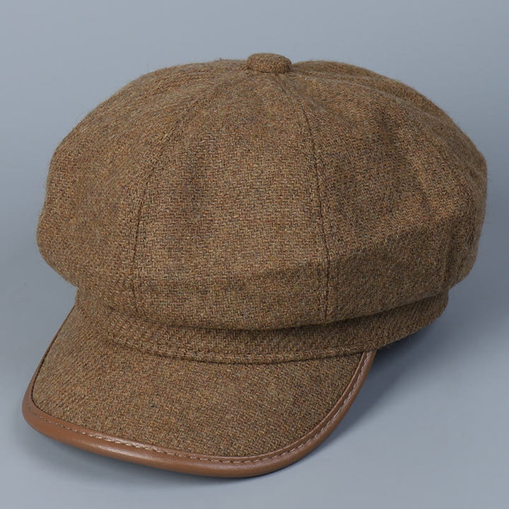 Modische und einfache Winter-Damen-Baskenmütze mit Randbedeckung - Kamel - M (22"-22 7/8") - image 9