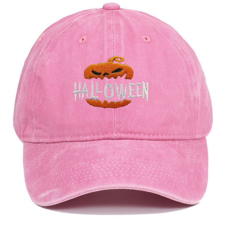 Halloween Horror Kürbis Bestickte Baseballmütze - Rosa - M（22"-22 7/8"） - image 9