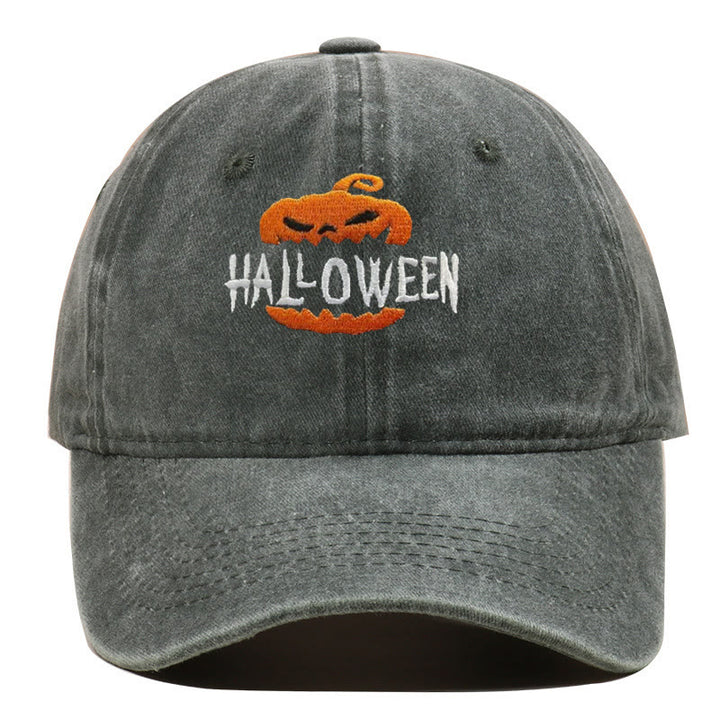 Halloween Horror Kürbis Bestickte Baseballmütze - Armeegrün - M（22"-22 7/8"） - image 12